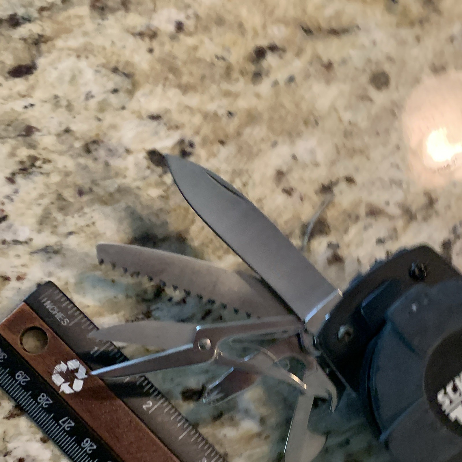 Schrade Tough 11-in-1 Multi-Tool Stainless w/ Compass, Lanyard, 2.5in