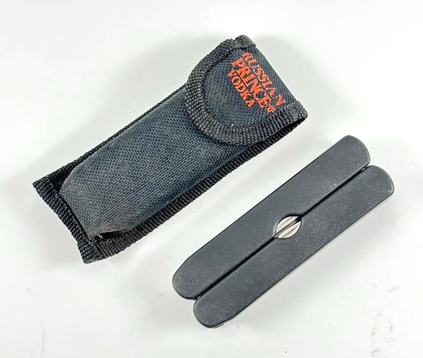 Russian Prince Vodka Multi Function Pliers Multiple Tools in One Black Belt Case