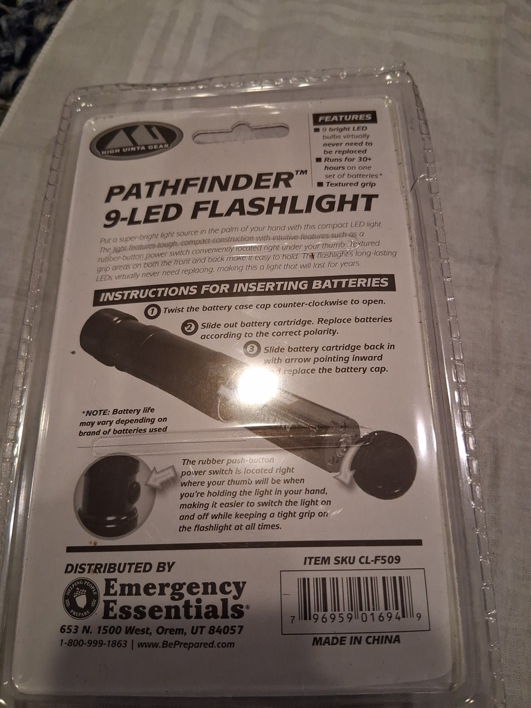 Uinta Gear 13 Function Knife & Flash Light Great For Backpacking, Camping, Ect