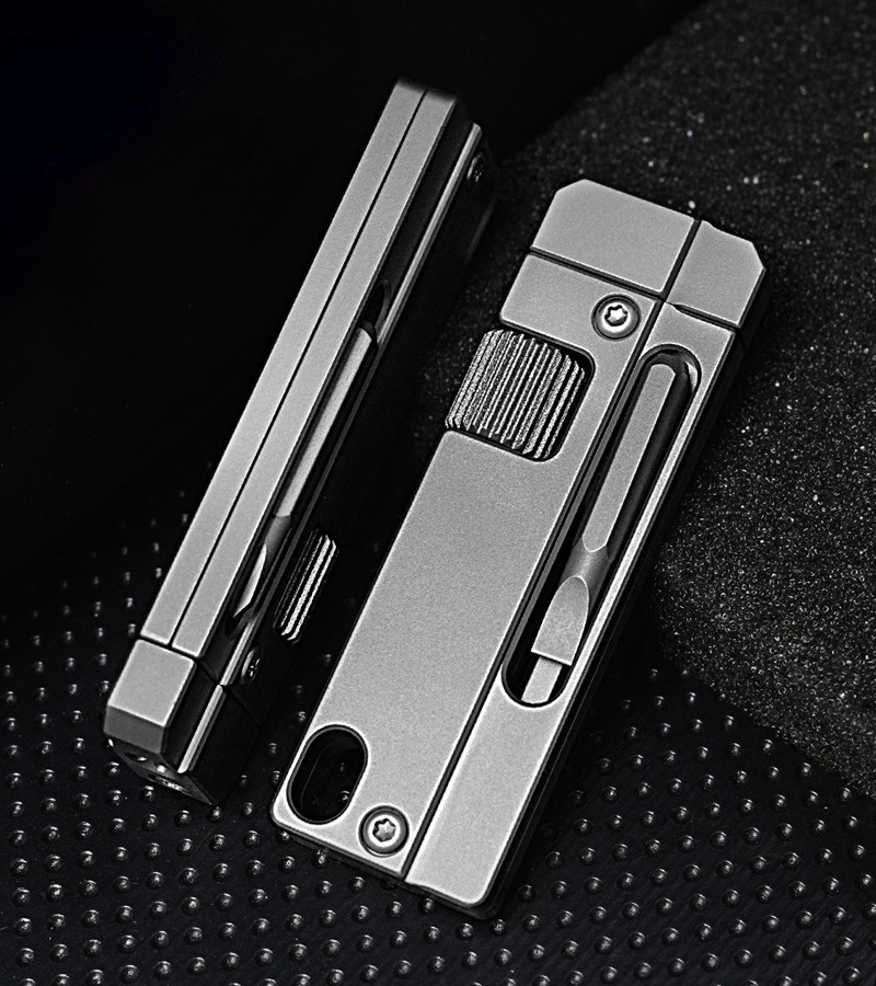 For EDC Titanium Alloy Multi Tool Adjustable Wrench Pocket With Bit Holder