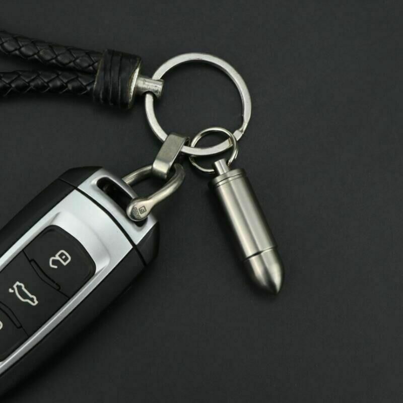 EDC Titanium Waterproof Sealed Box Portable Medicine Bottle Key Pendant Tank