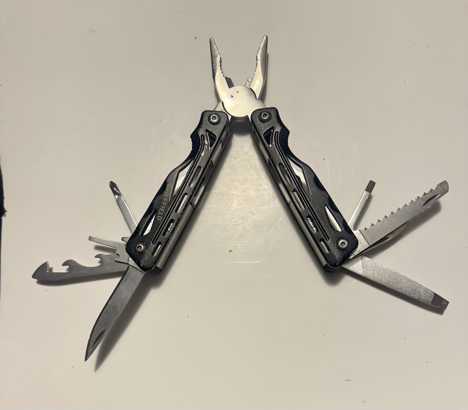 SHEFFIELD Stainless Steel 12-in-1 Multi-Tool w/ Nylon Belt Pouch 15% OFF