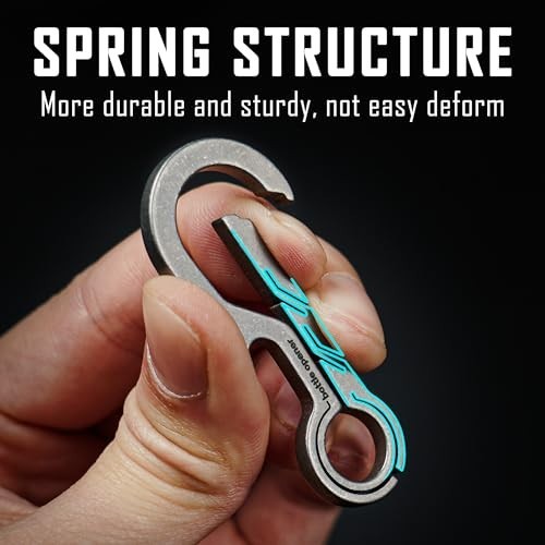 Titanium EDC Keychain Clip with Bottle Opener & Quick Release Carabiner Holder