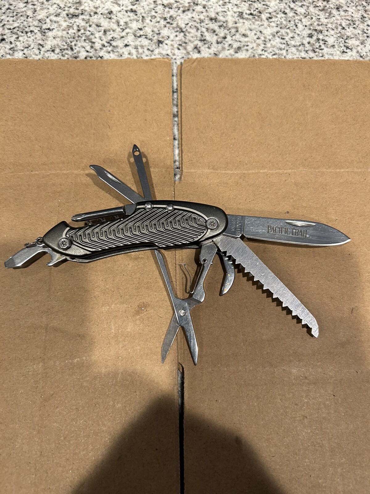 Pacific Trail Multi Tool Scissors Saw Bottle Opener Can Opener Corkscrew Awl
