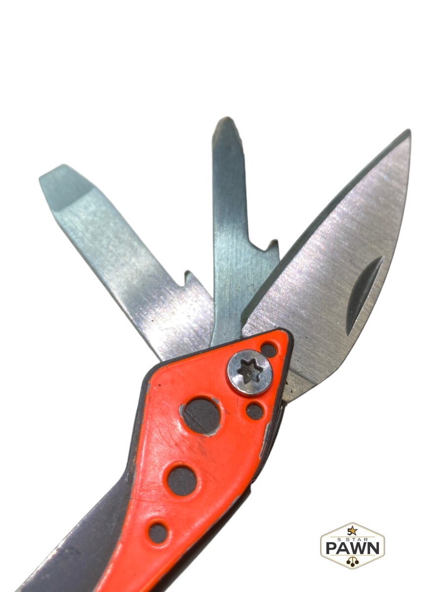 Blaze Orange Cabelas Budget EDC Folding Pocket Knife Multi-Tool Scis (FVS027774)