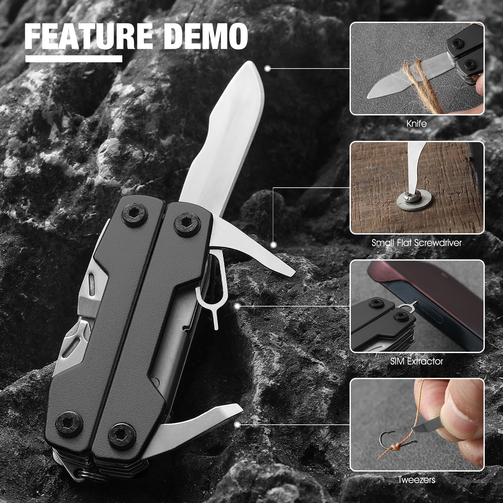 11-in-1 Mini EDC Multitool – Scissors, Pocket , Keychain, Bottle Opener and S…