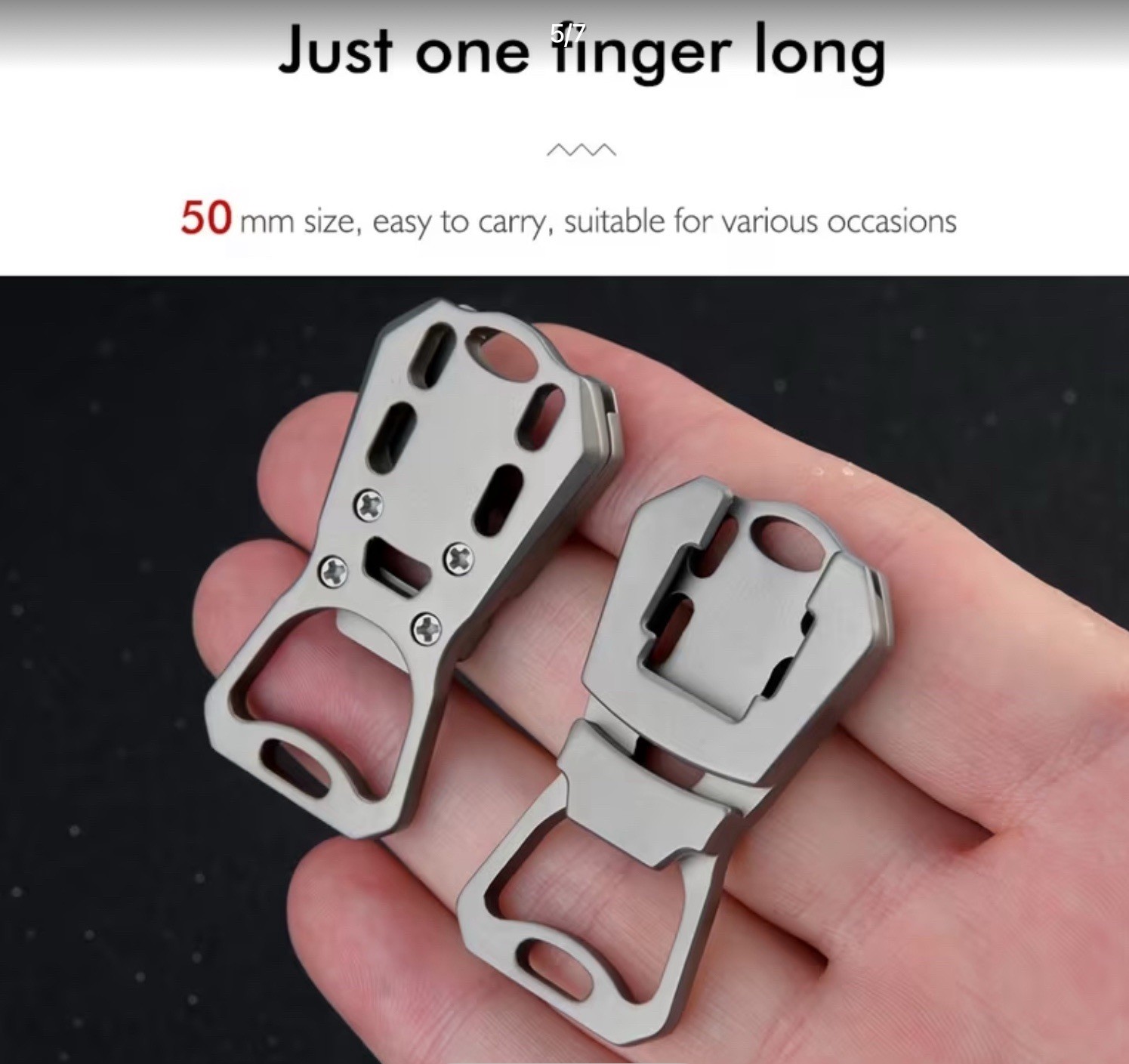 Titanium Alloy Bottle Opener Keychain Portable Multifunction Gadget EDC