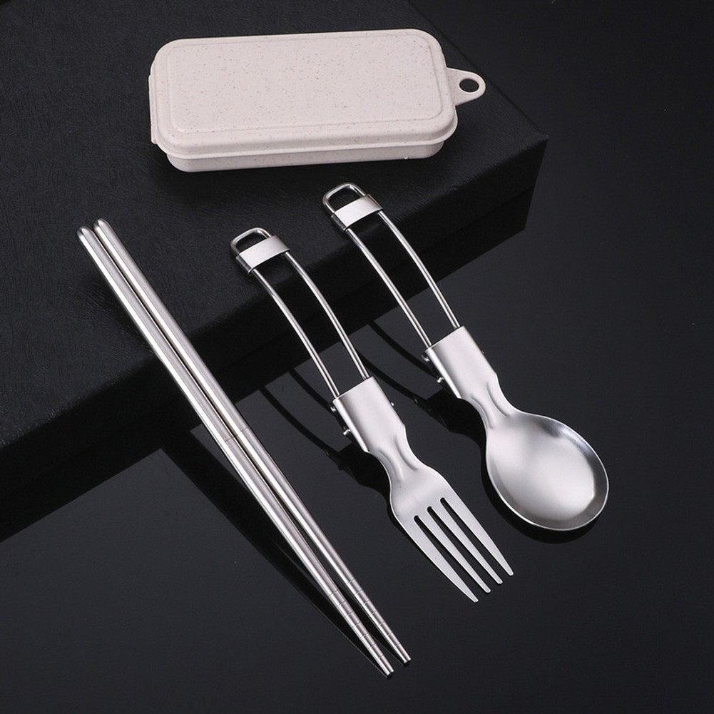 Picnic Cutlery Camping Utensil Easy Storage Foldable Design Functional