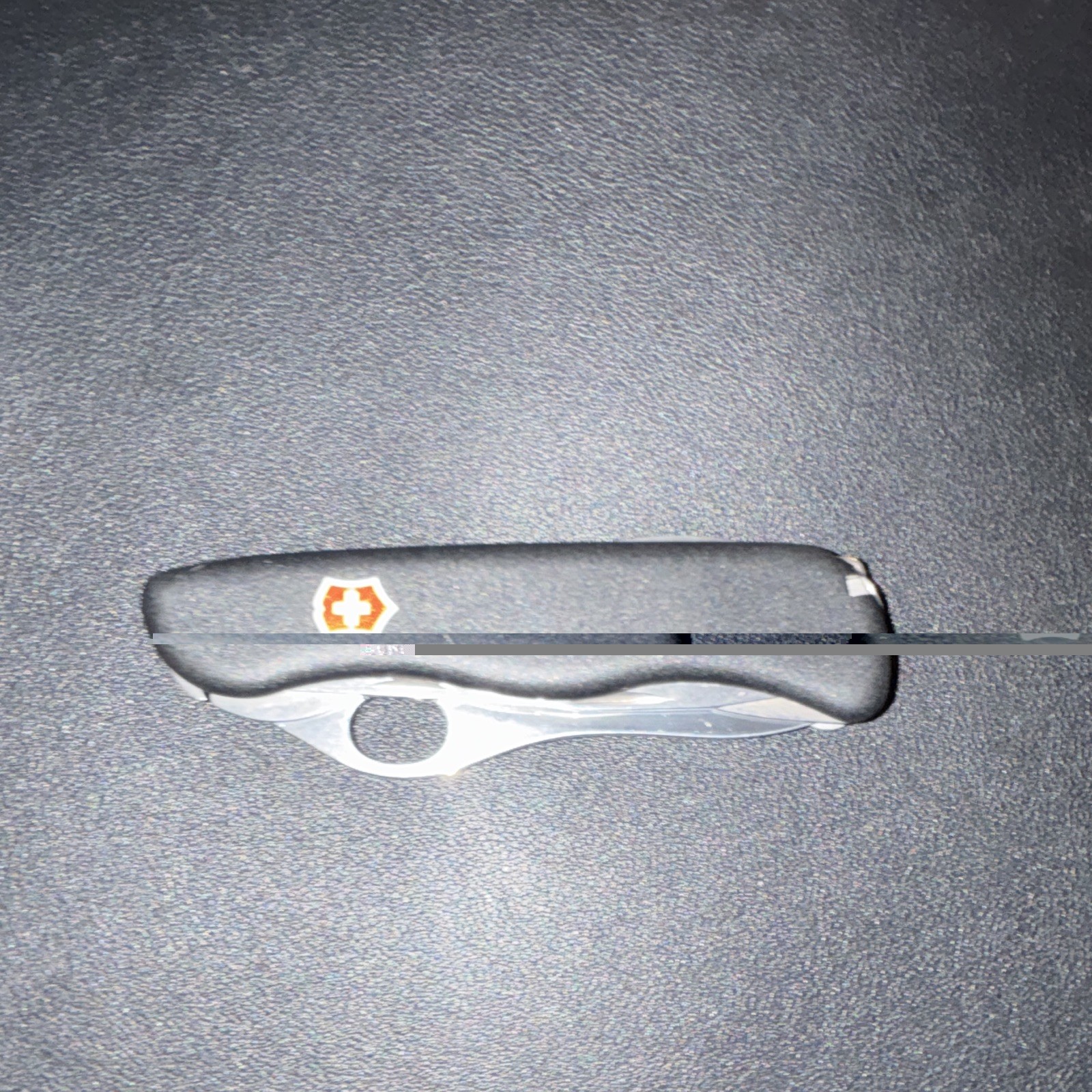 Victorinox Swiss Army Knife Multi-Tool 4 Tools Black Part Serrated Blade Lanyard
