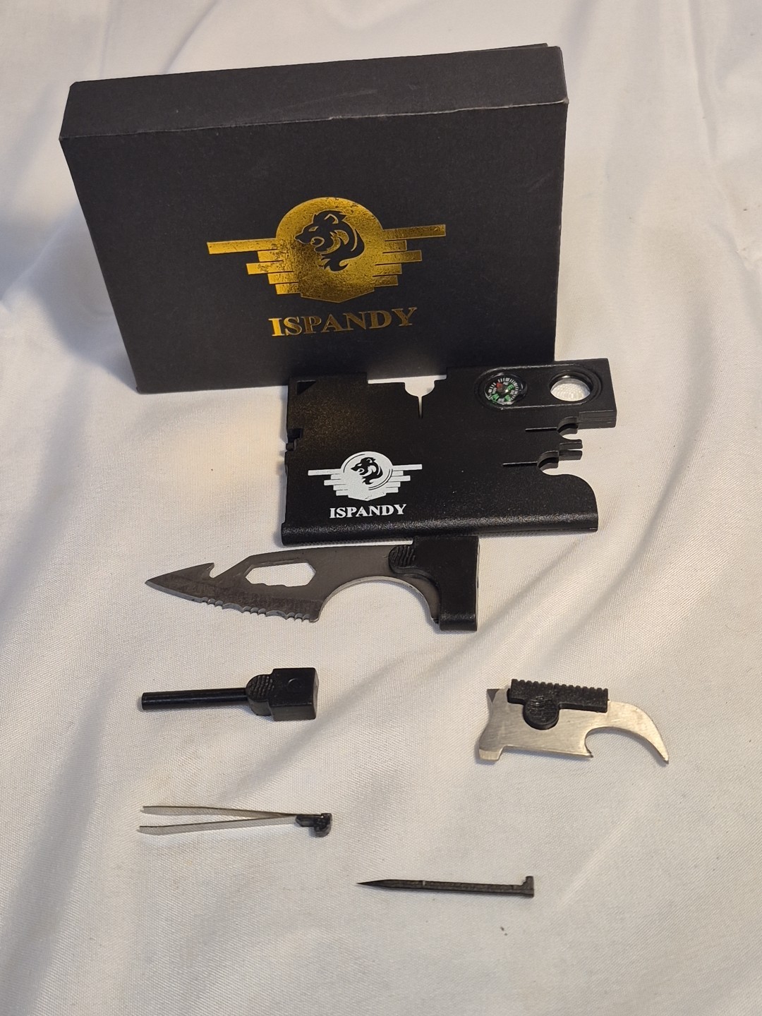 Ispandy Outdoor Mulit-Function Survival Tool Kit – Credit Card Multitool Kit