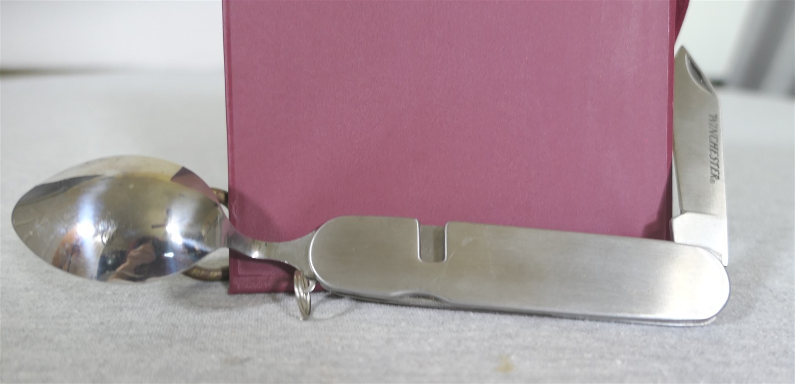 Winchester Steel Camping Utensil 5-in-1 Pocket Knife Fork Spoon Corkscrew Opener