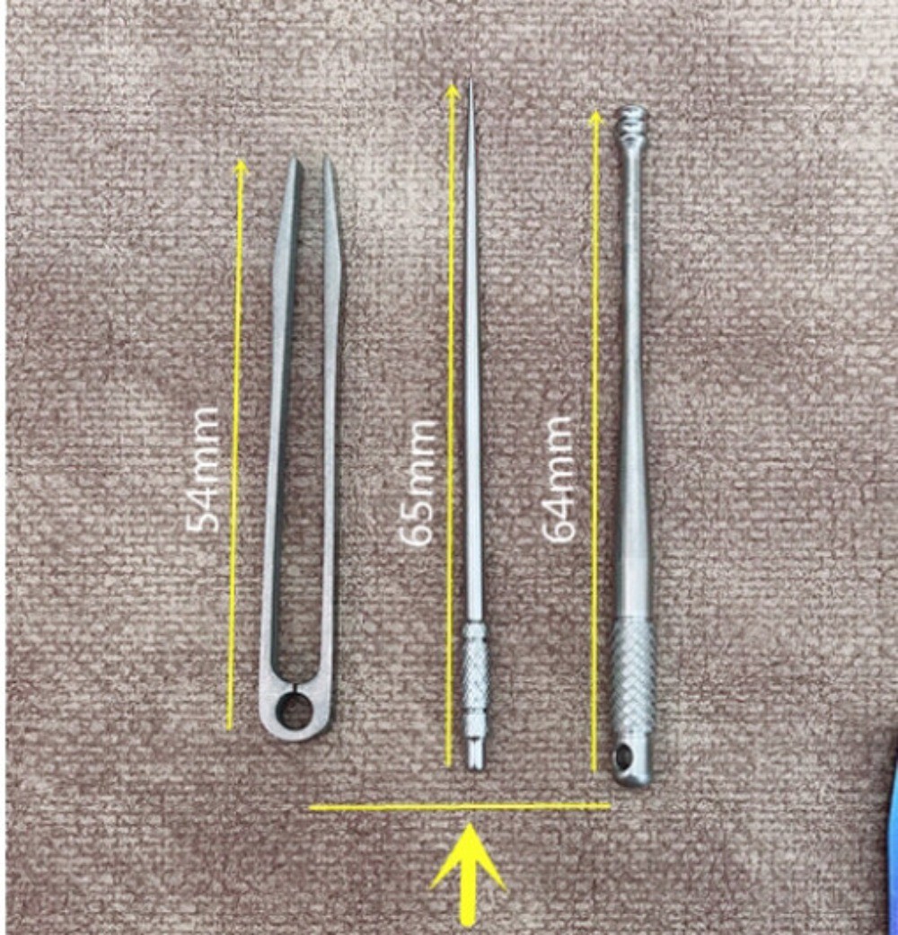 Titanium Alloy Toothpick Earpick Mini Tweezer Portable Container EDC Multi Tool