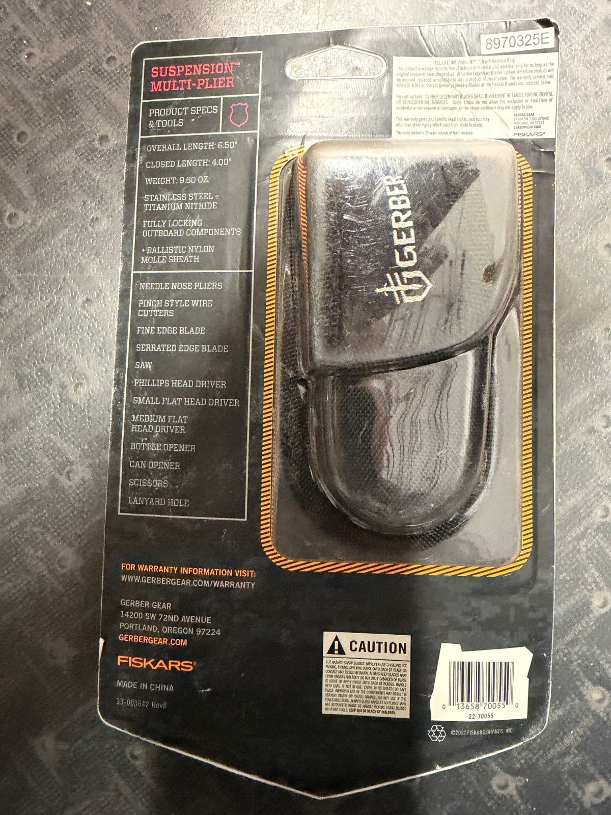Gerber Tactical Suspension 12 Tool Multi Plier Multi-Tool w Sheath 22-70055