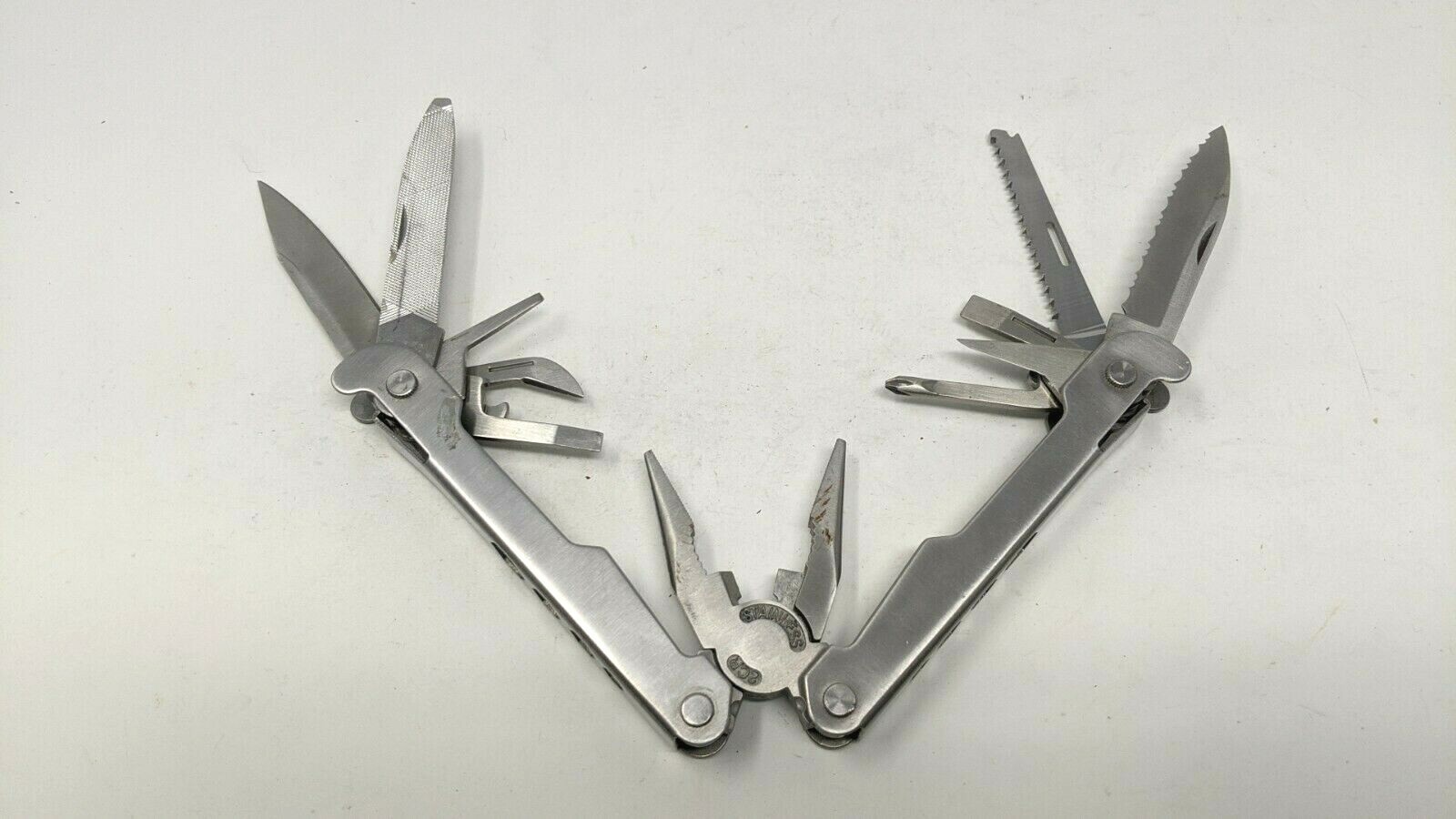 Protocol 14 In 1 Multi Tool Wrench-in-Handle Pliers Saw File Fish Scaler Ruler