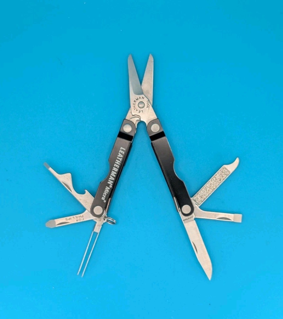 Leatherman Micra Multi-Tool, Knife, Scissors, Key Ring, Black!