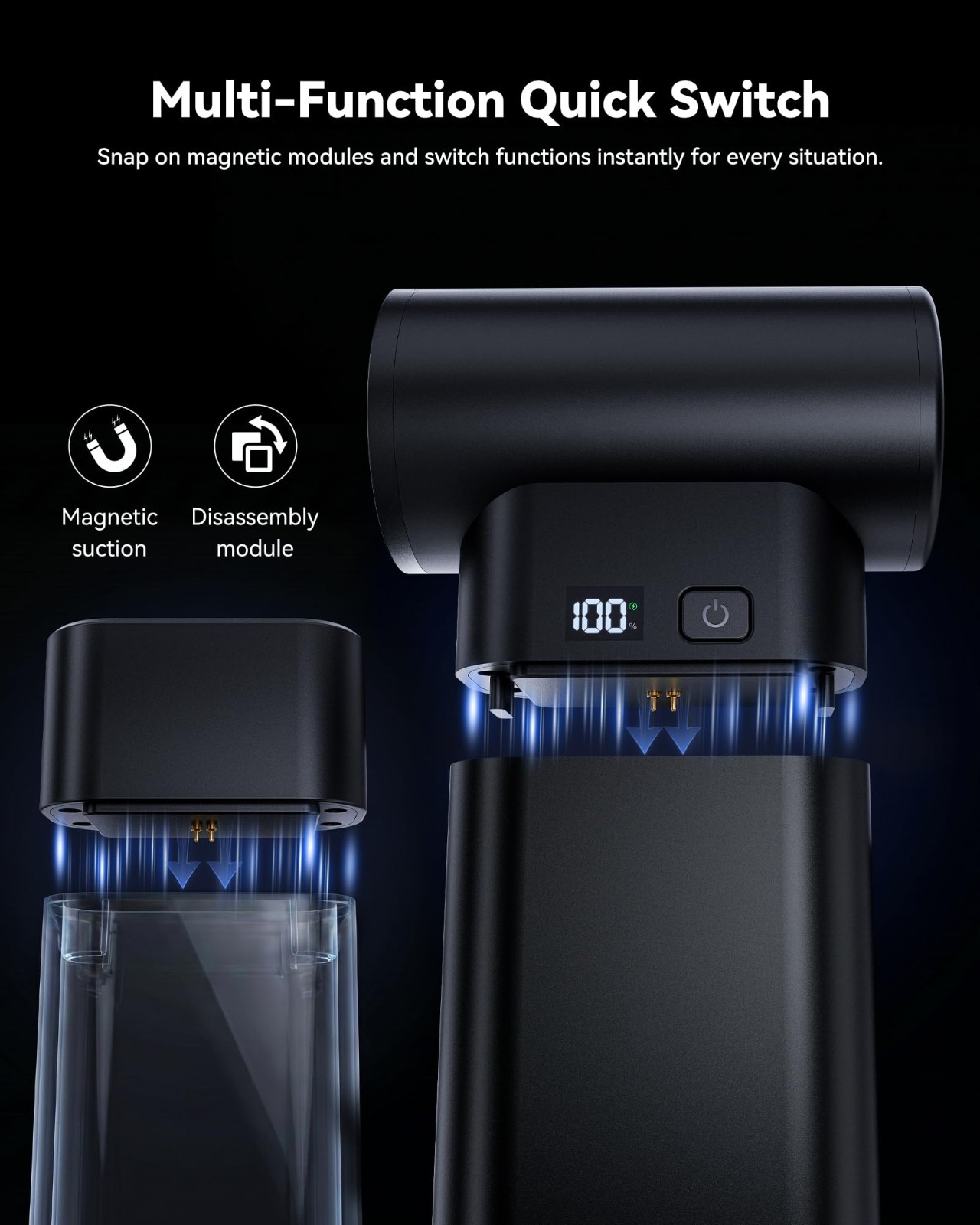 5-in-1 Multi-Function Portable Tool, 10000mAh Power Bank, Air Duster & Vacuum