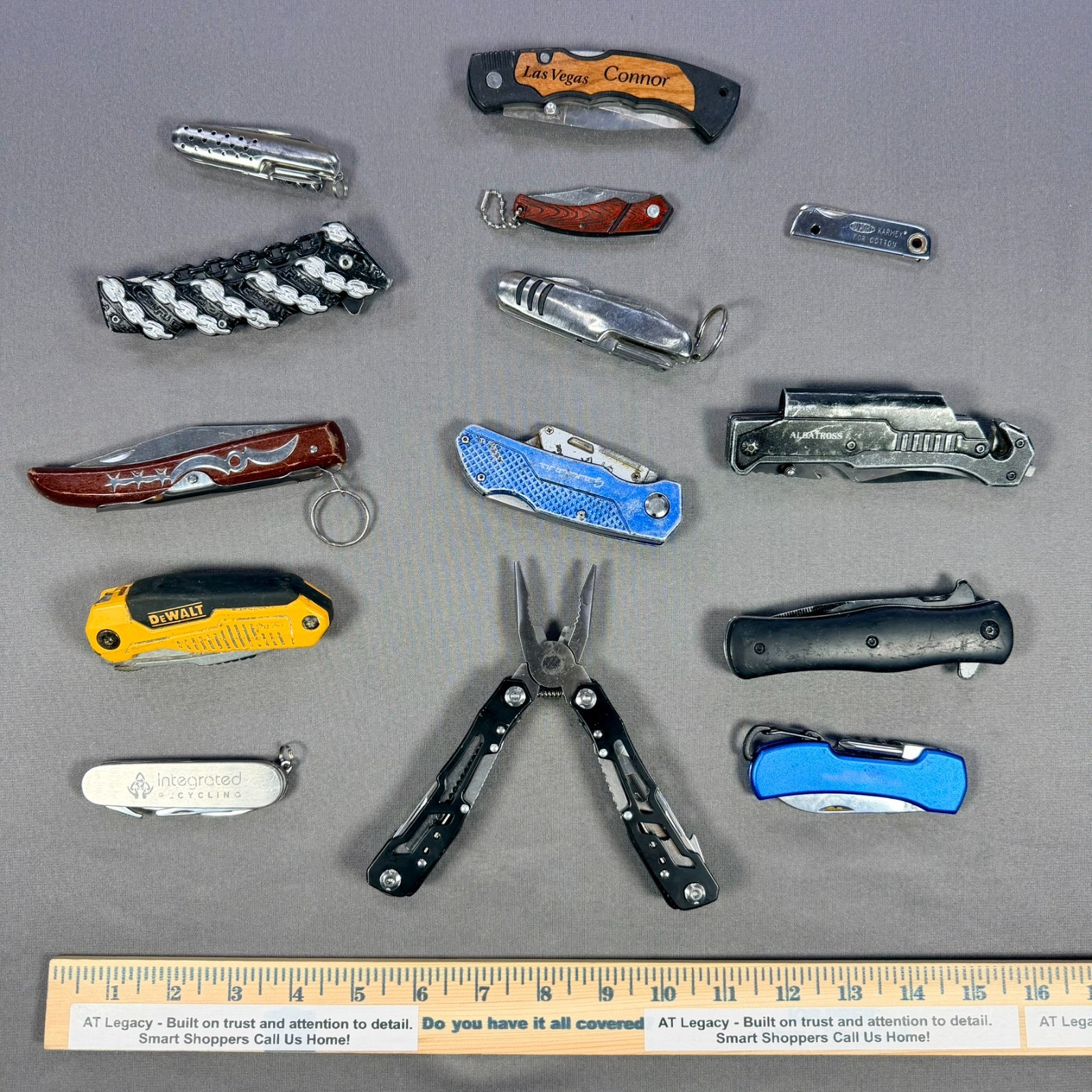 Mixed Pocket Knife Utility Multi-Tool Lot Okapi DeWalt Albatross Guidesman 13pc