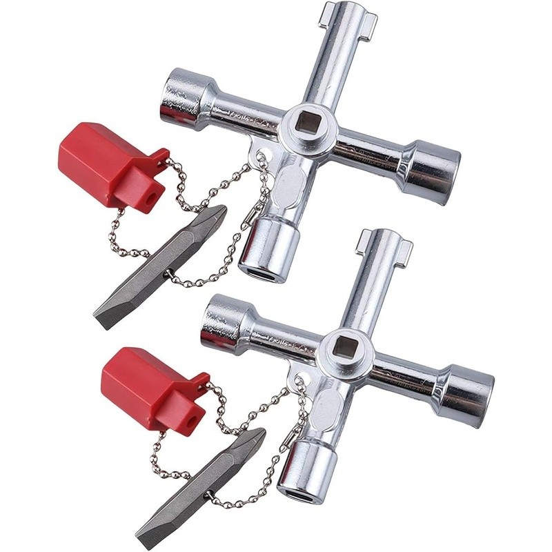 Durable Multifunctional Sillcock Key Zinc Alloy Water Control Tool Emergency Use