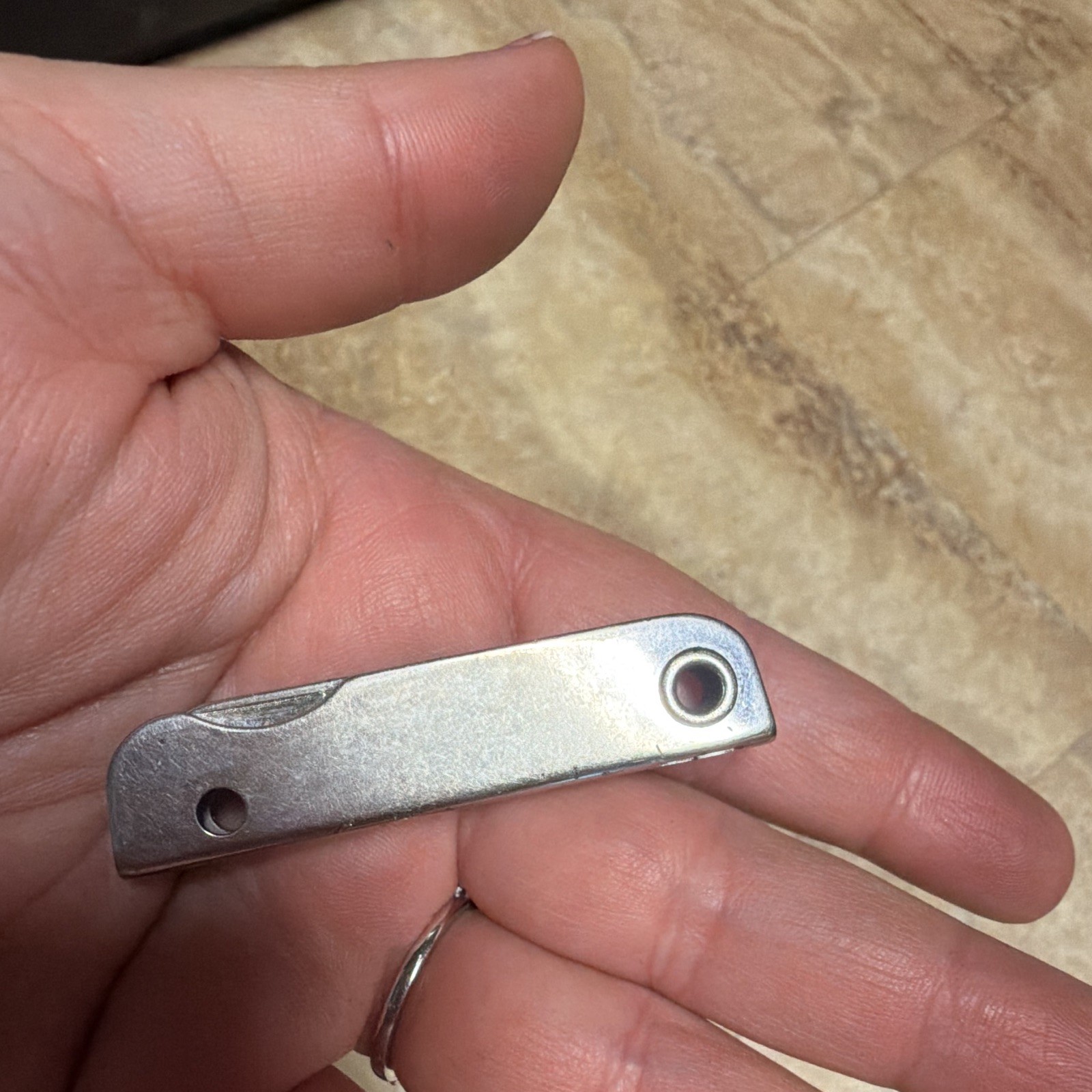 Silver Foldable Pocket Multi-Tool Knife Bottle Opener Nail File 1.5in SS
