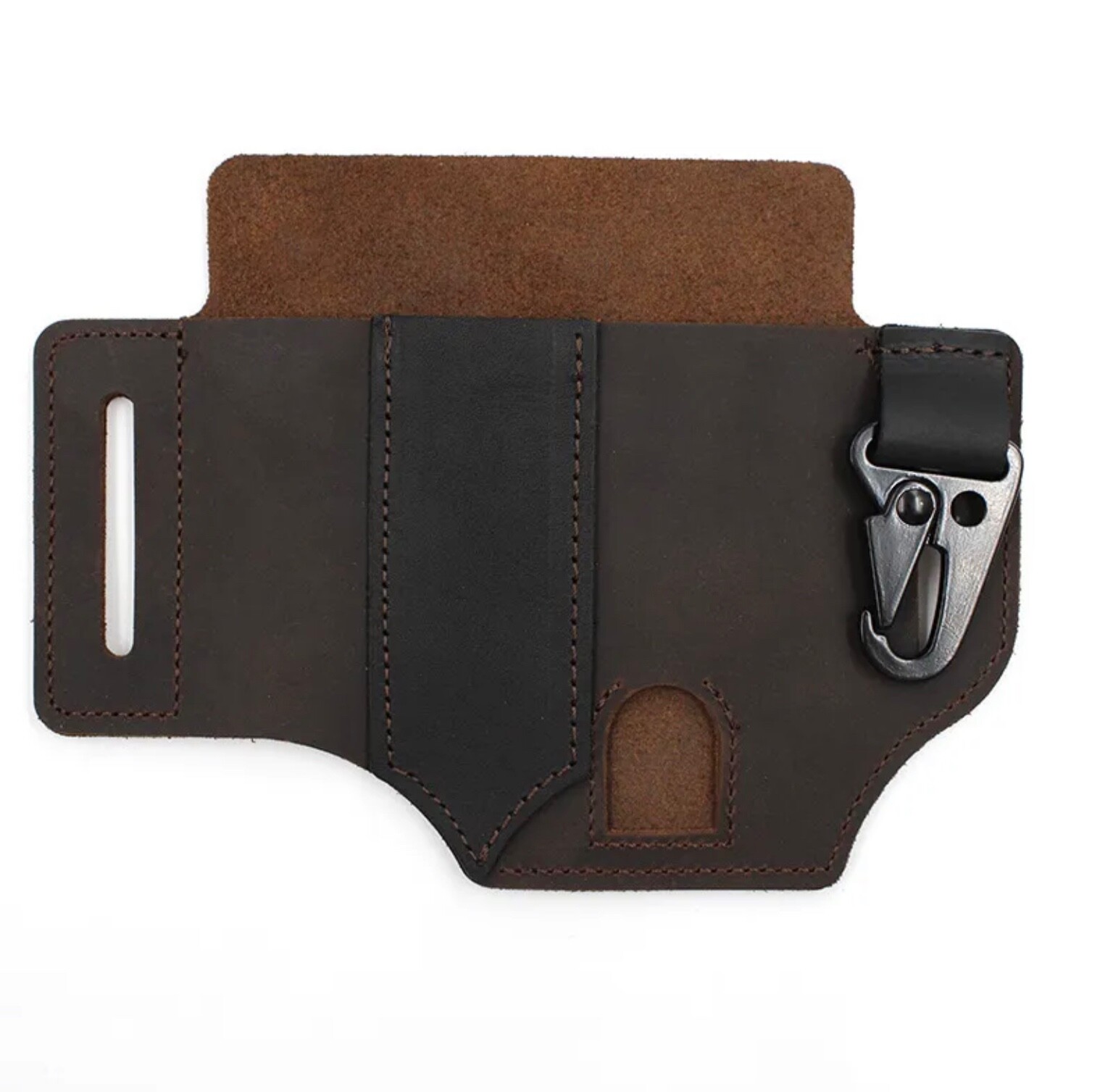 EDC Belt Organizer Multitool Leather Sheath for Leatherman Knife Pen Flashlight