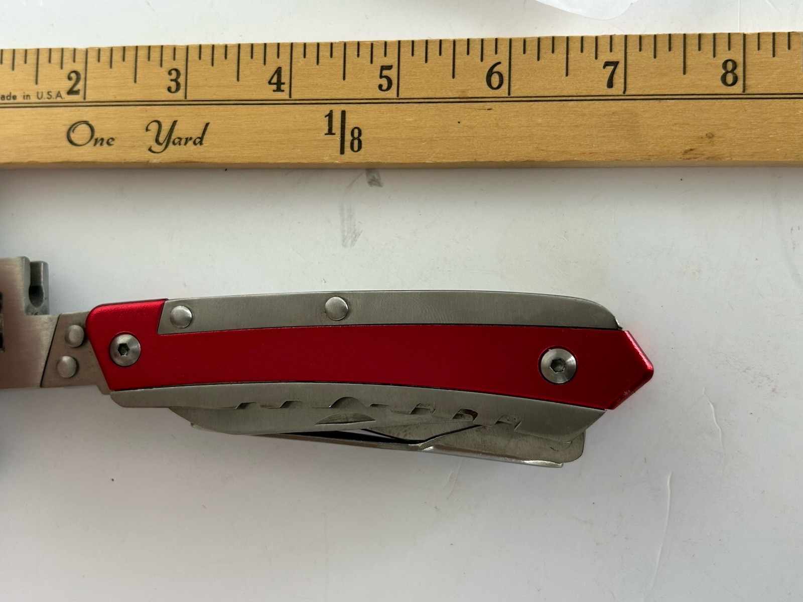 New 8-in-1 Multi Tool Hammer Adjustable Wrench Pliers Knife Bit Set w/ Sheath