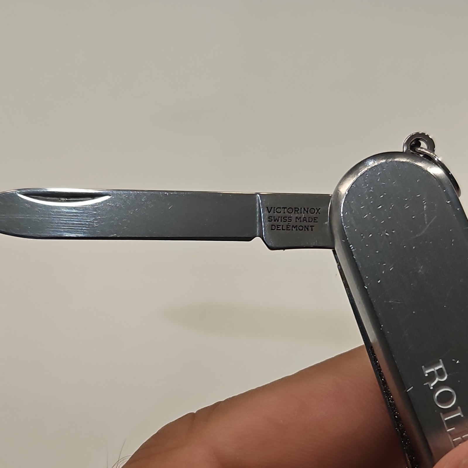 Rolex Swiss Army Style Stainless Multi-Tool Knife w/ Scissors Nail File Keyring