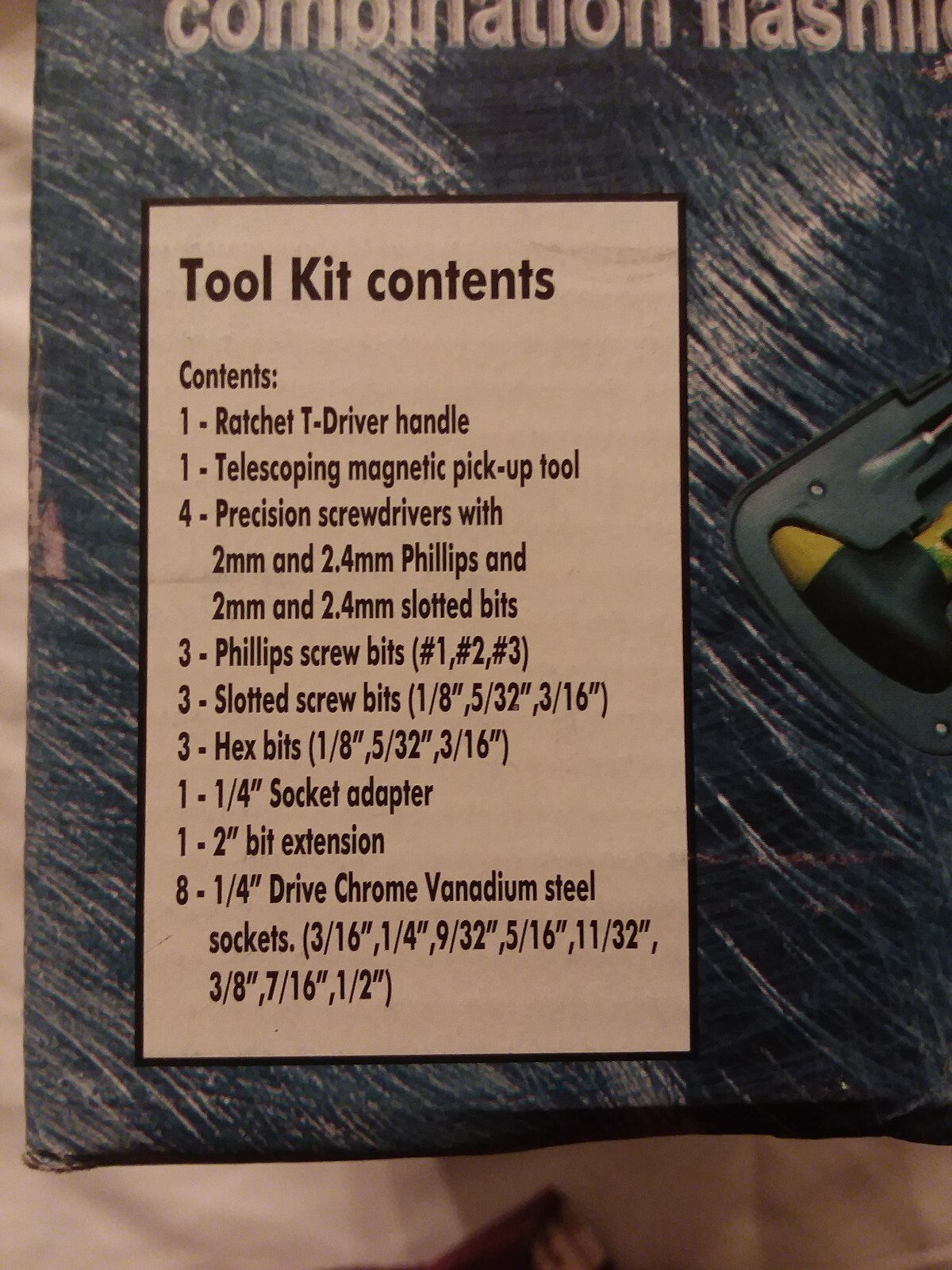 Hanslin HE290 Crank LED Flashlight with tool set