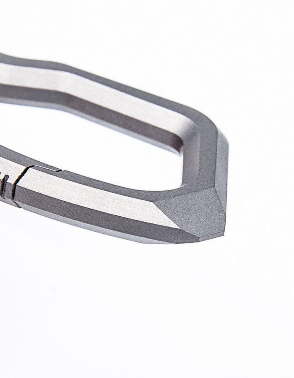 Titanium Alloy + Leather Keychain Carabiner Removable Pendant Crowbar EDC Tool