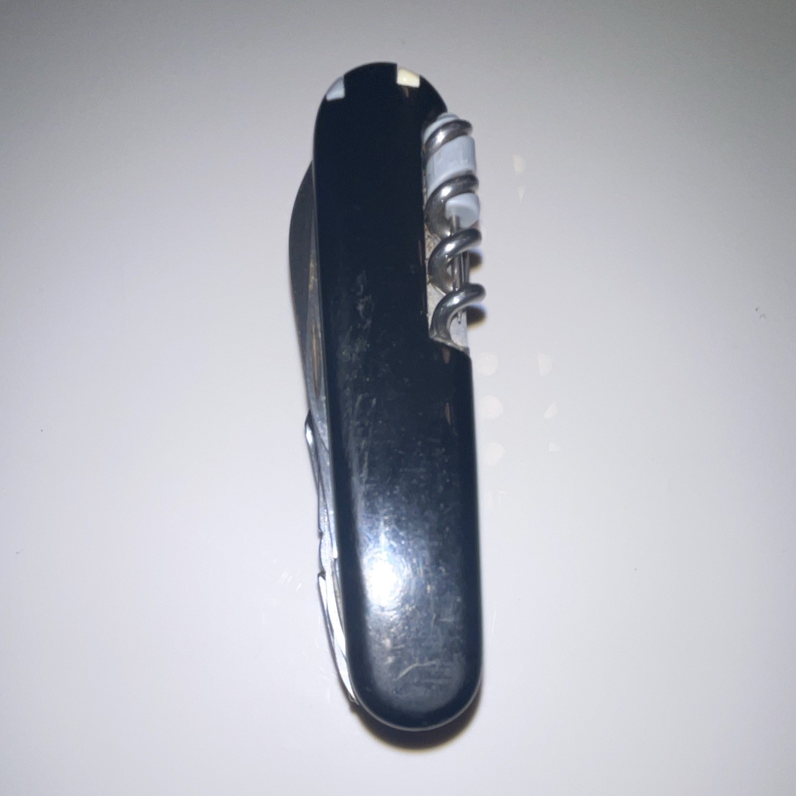 Victorinox Swiss Army Black Multi-Tool Knife w/ Watch Corkscrew Key Ring 2.5″