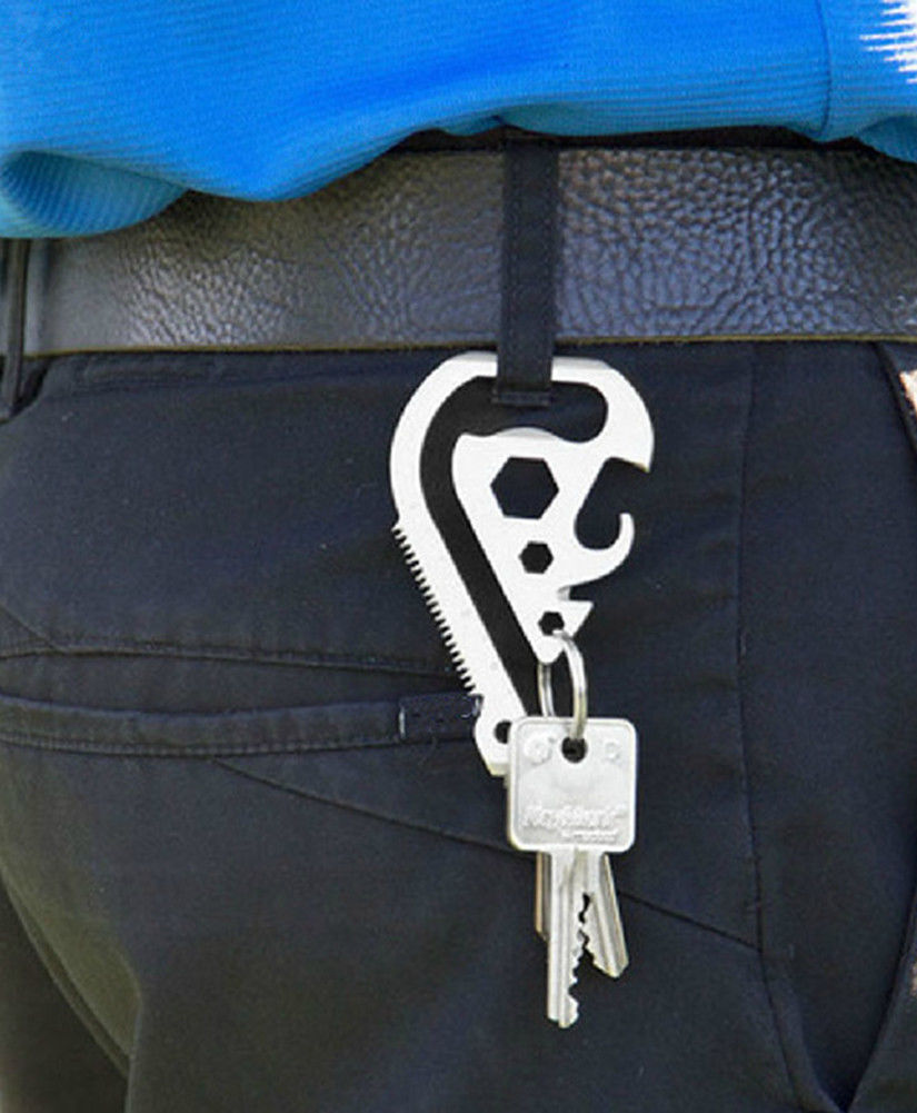 EDC Multi Tool Beer Bottle Opener Survival Wrench Saws Keychain screw driver