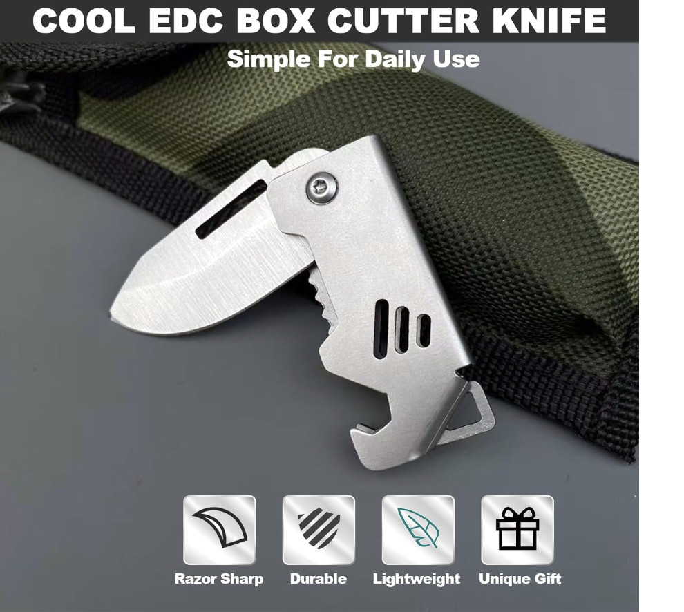 EDC Keychain Bottle Opener Multitool Stainless Steel Portable Key Ring Gadget