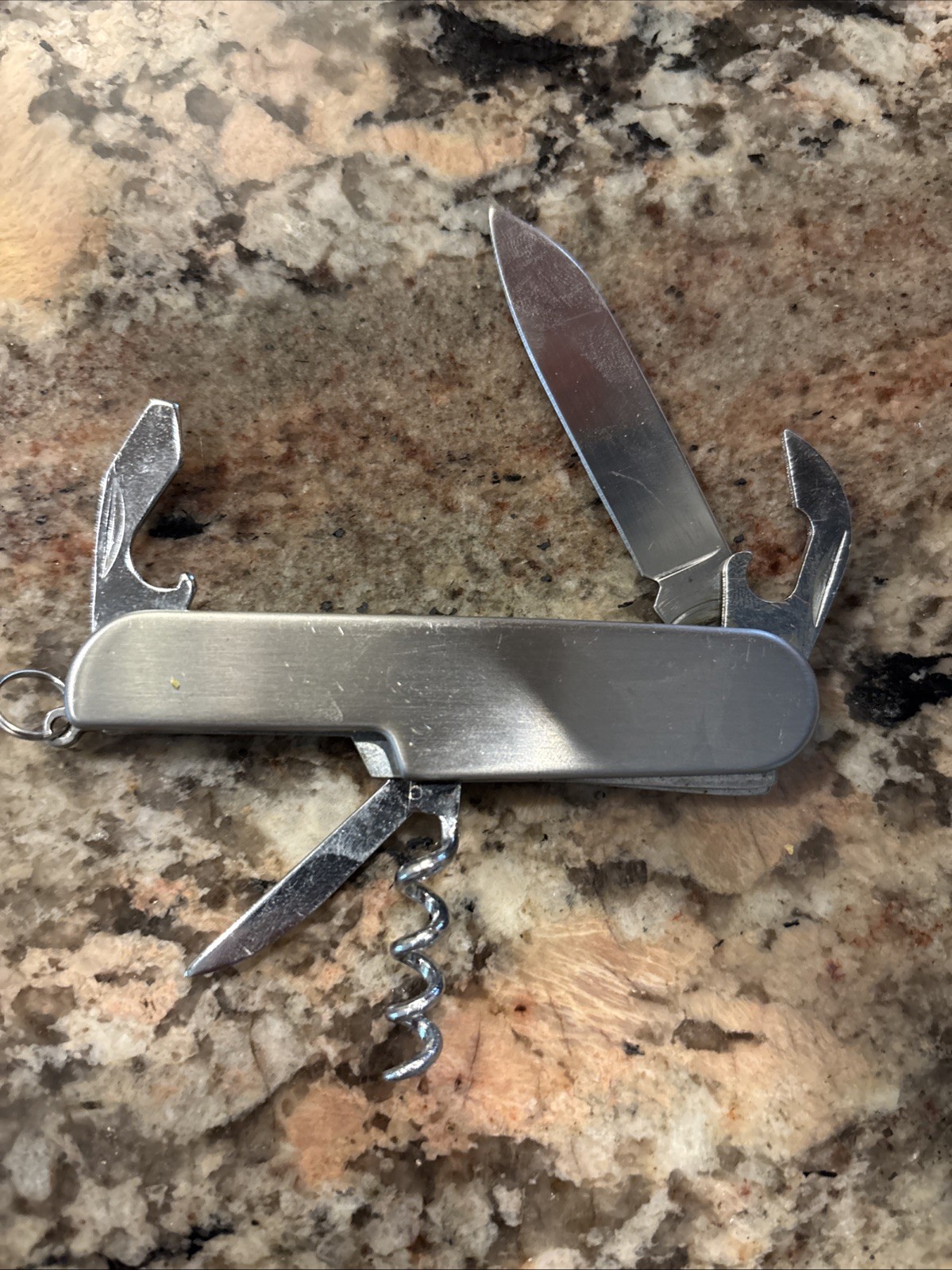 3.5” STAINLESS STEEL 5 MULTI FUNCTION MULTI TOOL FOLDING Knife Key Chain.