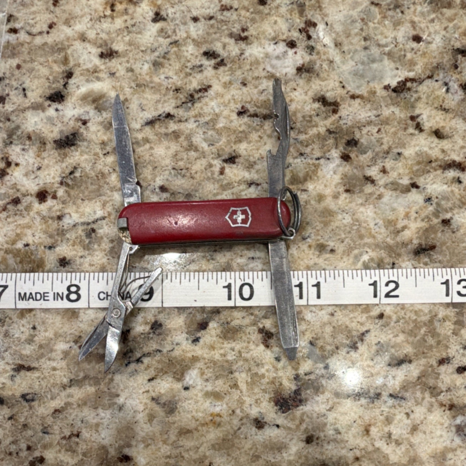Victorinox Multi-Tool Red Stainless Steel Knife Scissors File Opener Can Opener