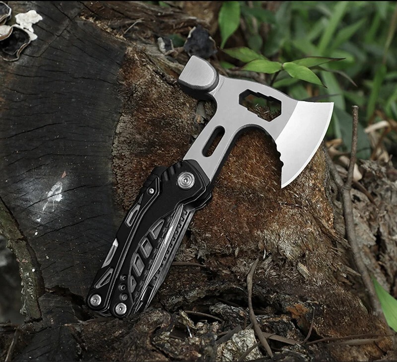 Best Multi Function Purpose Axe Hatchet Hammer Knife Tool Camping Survival Steel