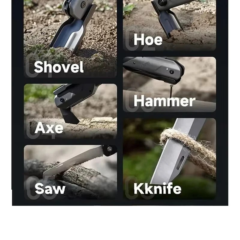 Hatchet Survival Multi Functional Shovel Tool Small Axe Camping Tomahawk Digging