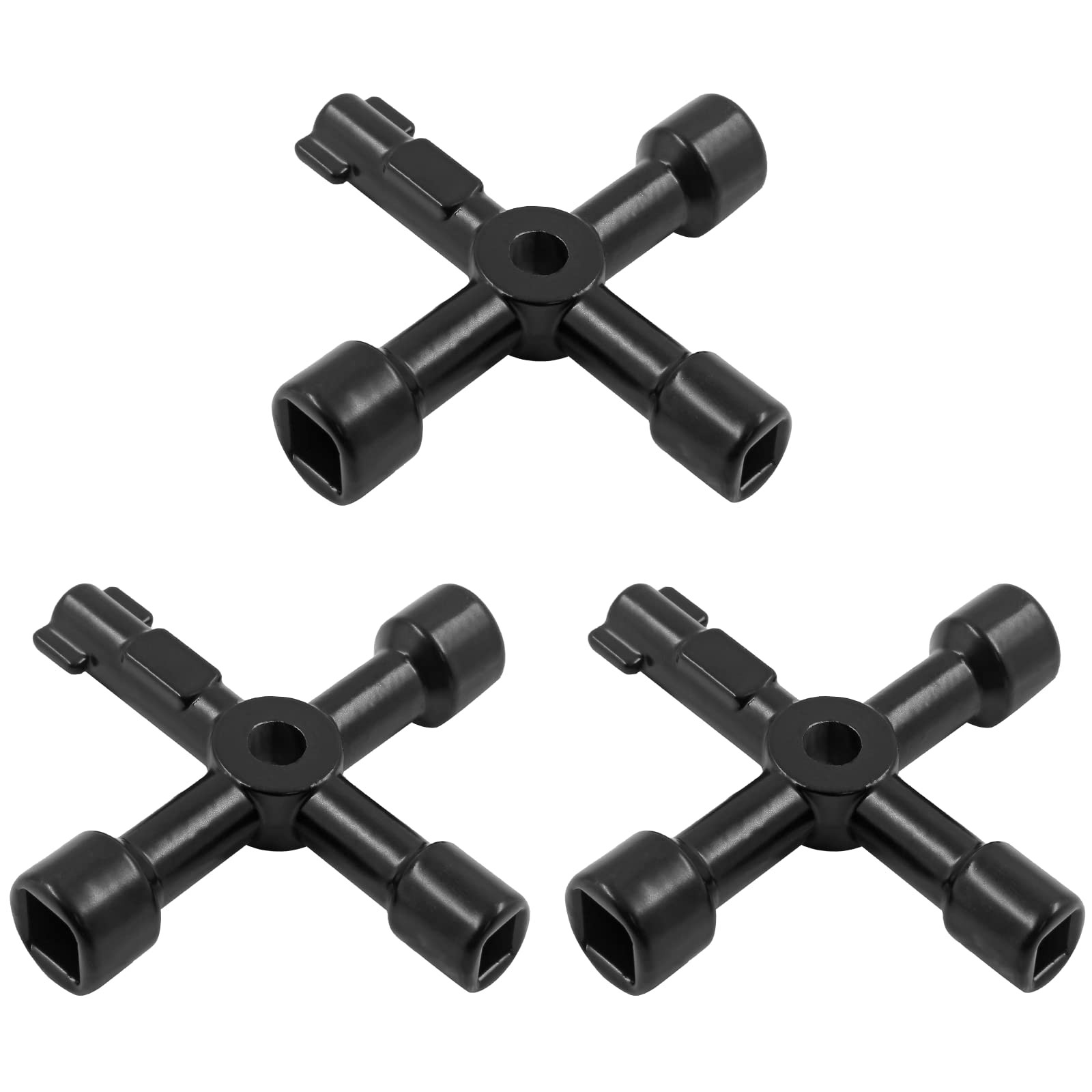 3Pcs 4-Way Multi-Functional Utilities Key Electric Cabinet Keys Triangle Squa…