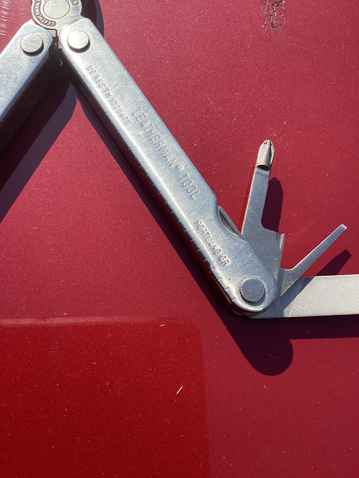 Vintage Original Leatherman TM 1325473 Multi Tool With Leather Sheath