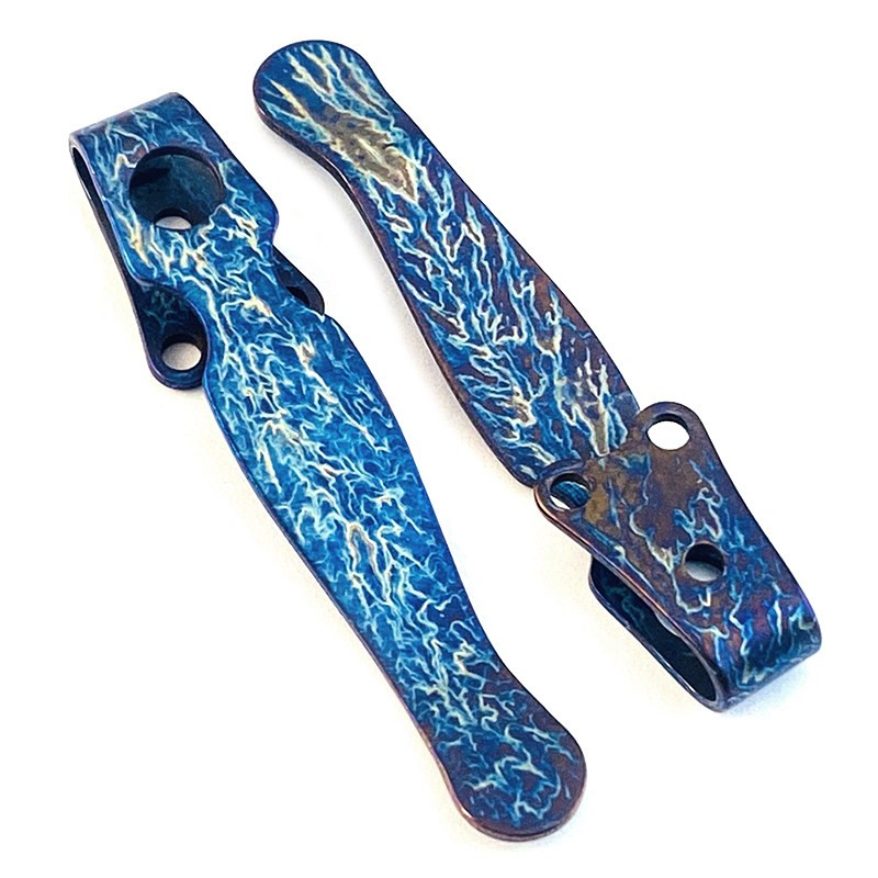 1PC. TC4 Deep Carry Pocket Clip for Spyderco C229 Shaman 7 Colors