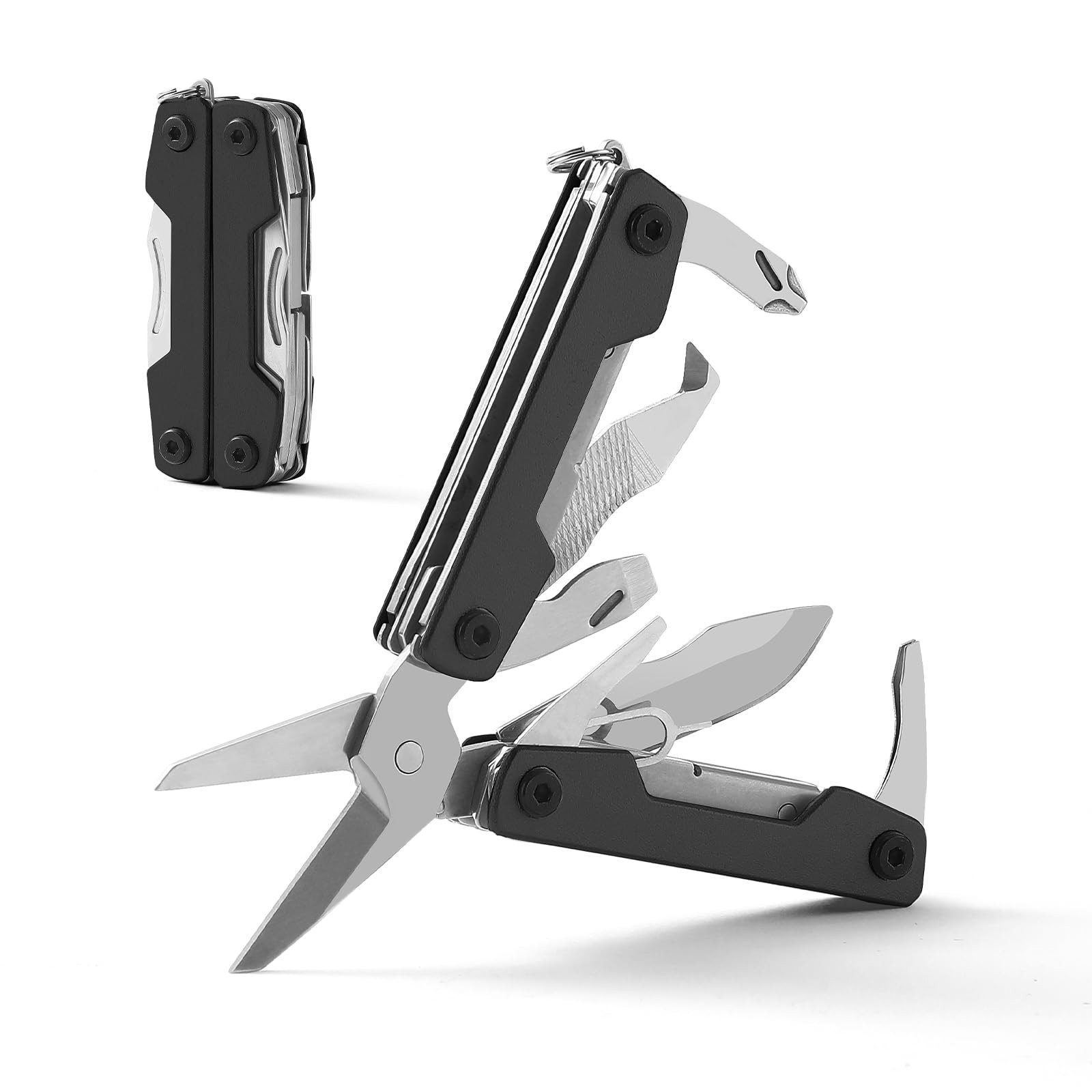 11-in-1 Mini EDC Multitool – Scissors, Pocket , Keychain, Bottle Opener and S…