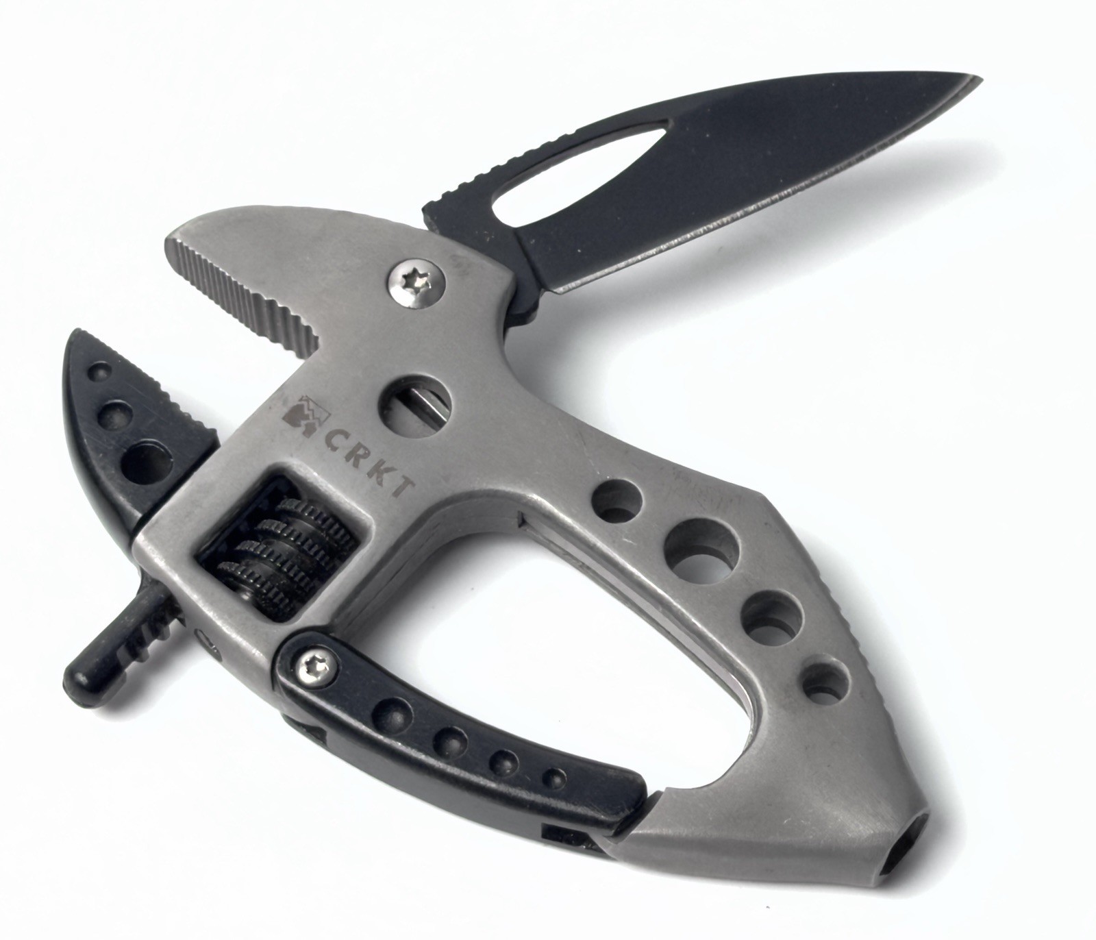 CRKT Guppie Multi-Tool Knife Adjustable Wrench Gray Black Stainless Steel
