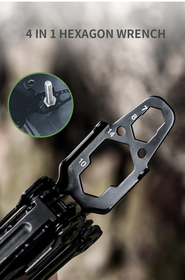Outdoor Multifunctional Tool 15 In 1 Stainless Steel Pliers Rescue Kit