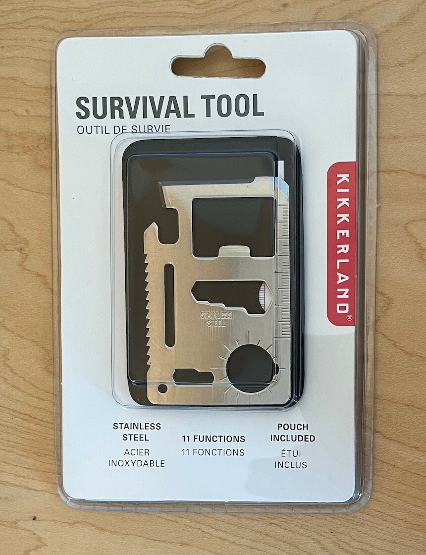 Kikkerland Design Survival Tool stainless steel 11 functions new factory sealed