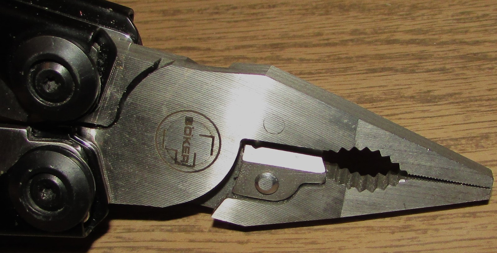 BOKER PLUS SPECIALIST BLACK MULTI-TOOL PLIERS & NYLON SHEATH, USED – VG