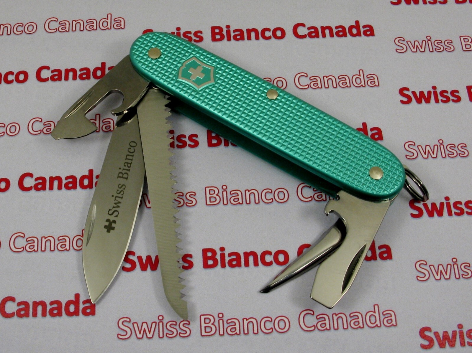 Swiss Bianco Exclusive Victorinox Farmer Summer Turquoise Alox Swiss Army Knife