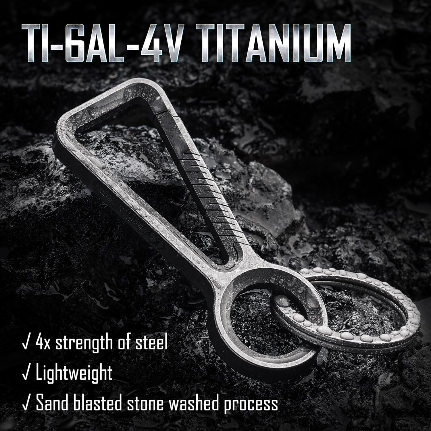 KeyUnity KM01 Titanium EDC Keychain Clip with Bottle Opener