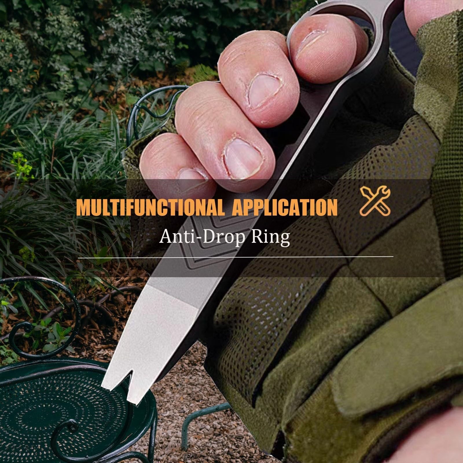 EDCMultifunction Titanium Crowbar with Bottle Opener, Screw Caps…