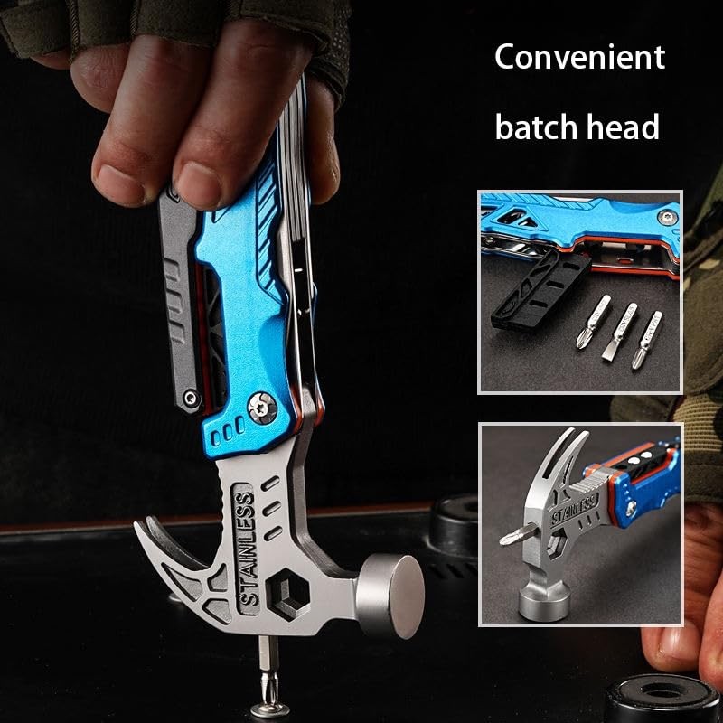 Steel Multifunction Tool, Aluminum Alloy and Stainless Steel Construction, Bl…