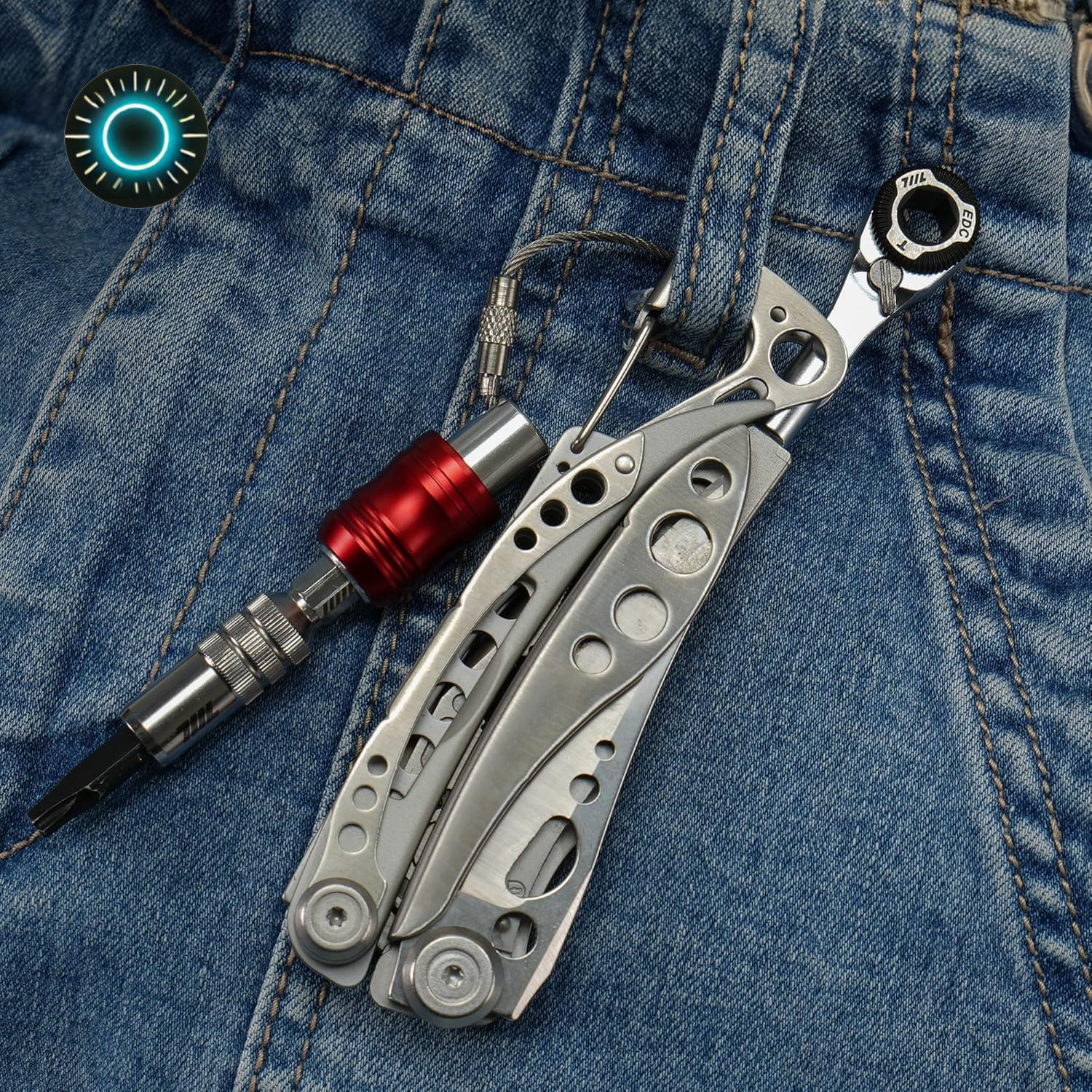 711L EDC Ratchet Wrench for Leatherman Multitools MK2 – Compact Flat End Screwdr
