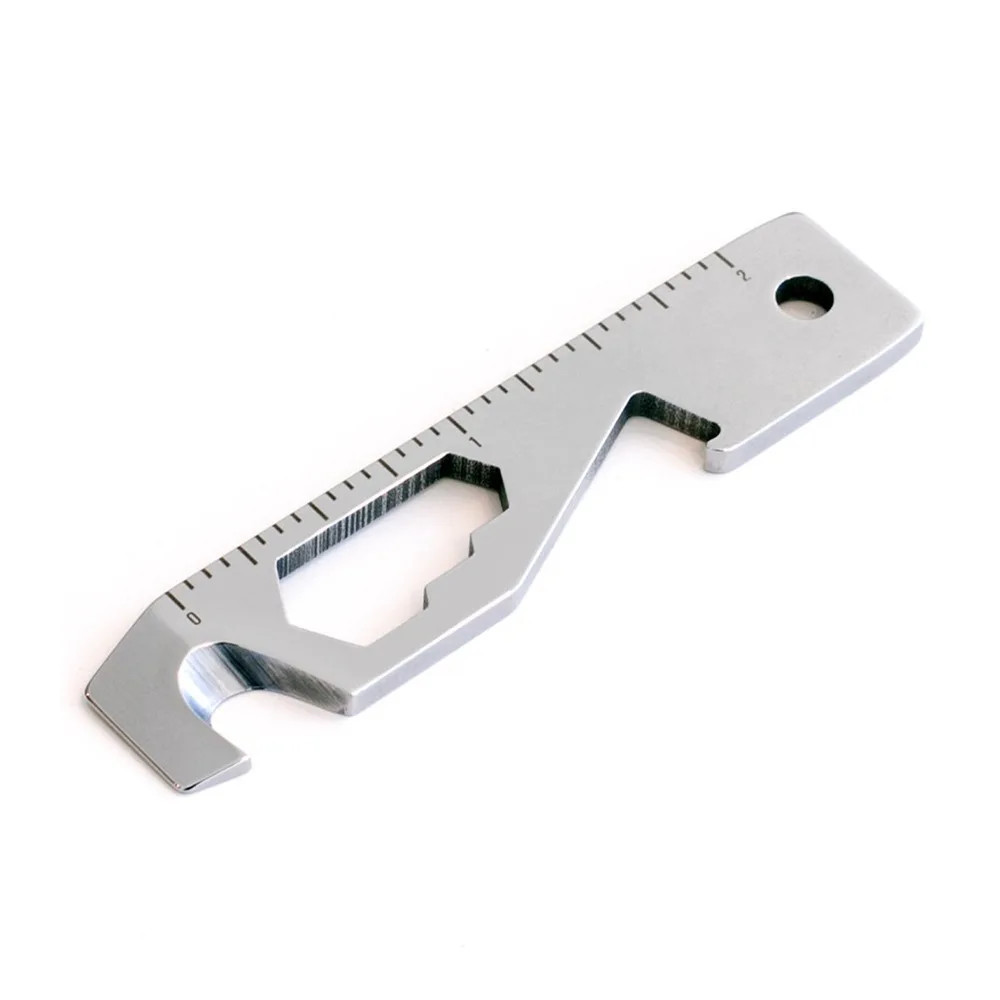 Inch/Metric 10 in 1 EDC Pocket Survival Tool Camping Screwdriver Bottle Opener R