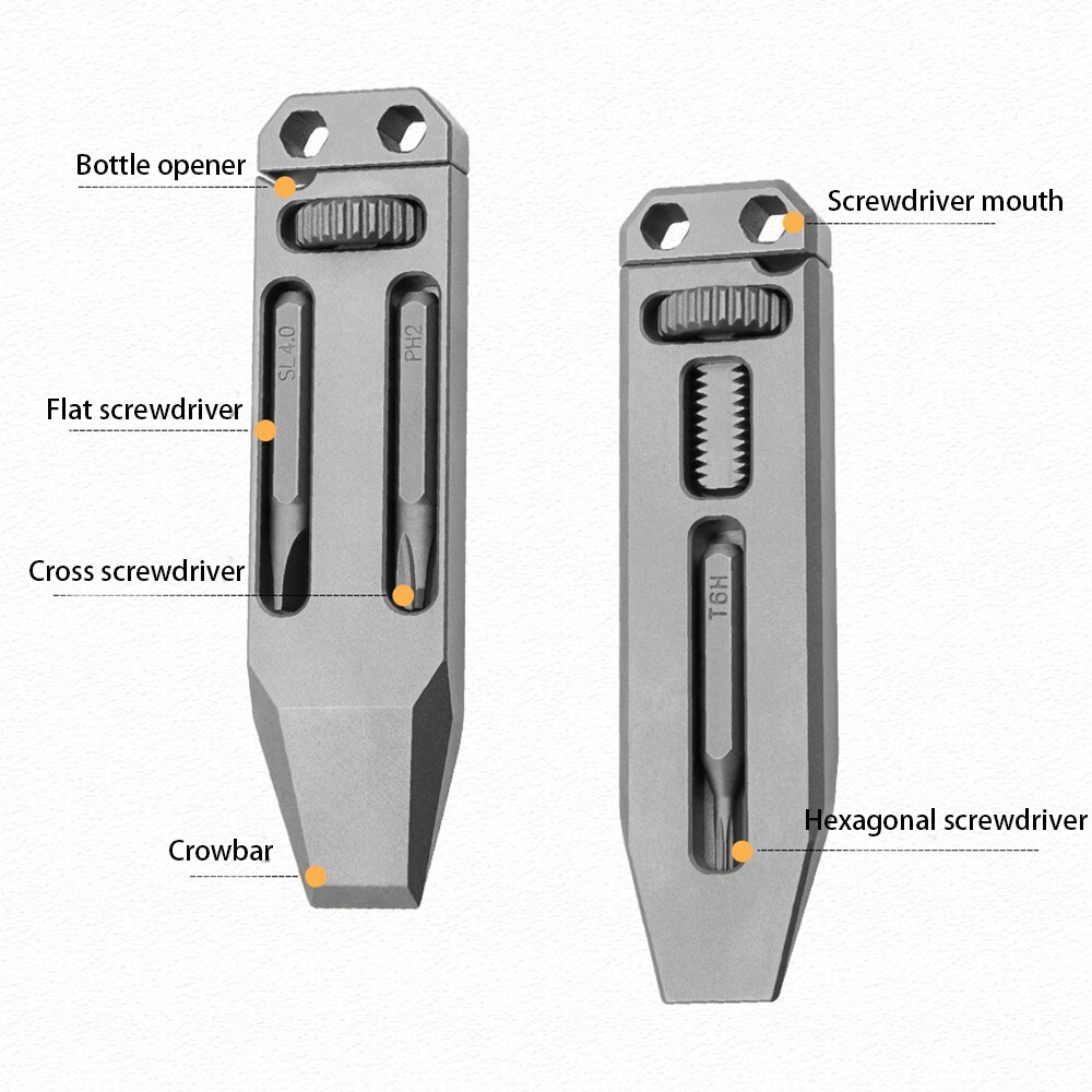EDC Titanium Alloy Multifunctional Screwdriver Camping Portable tool Equipment